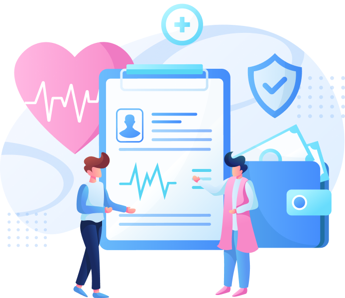 Ilustración de conexión médica